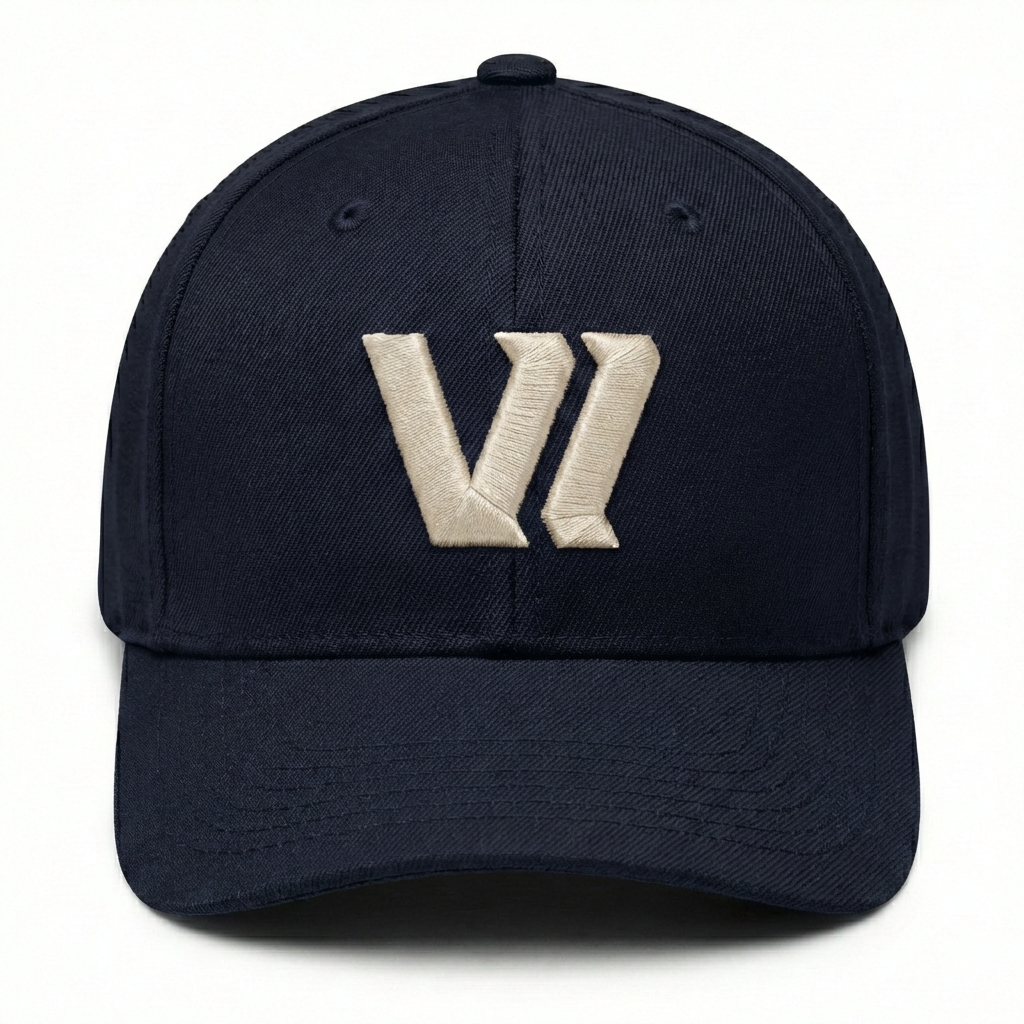 A-Frame Hat "VI" ivory/navy
