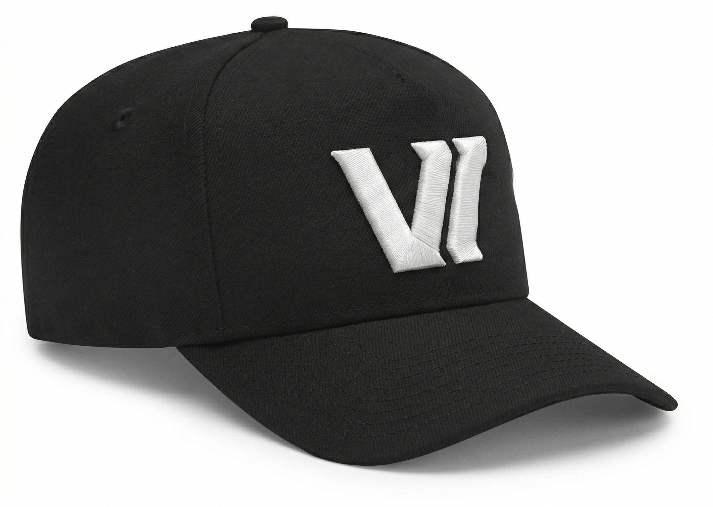 A-Frame Hat "VI" white/black